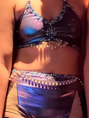 Custom iridescent dance costume